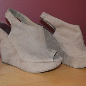 Open Toe Wedge Heel
